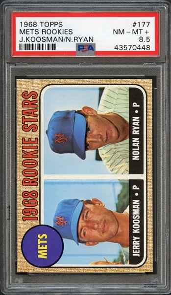 1968 Topps #177 Mets Rookies J. Koosman/N. Ryan PSA 8.5 NM-MT+