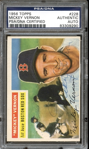 1956 Topps #228 Mickey Vernon Autographed PSA/DNA AUTHENTIC