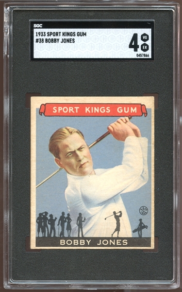 1933 Sport Kings #38 Bobby Jones SGC 4 VG/EX