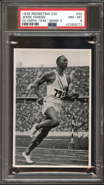 1936 Reemstma Cigarettes Jesse Owens Olympia 1936 Band II PSA 8 NM-MT