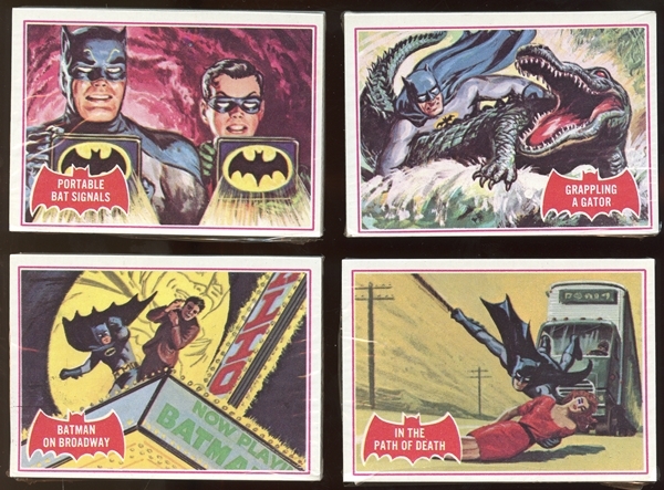1966 Topps Batman Red Bat Unopened Cello Pack Group of Four