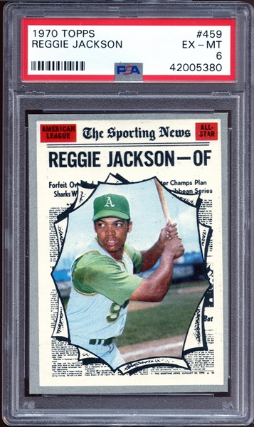 1970 Topps #459 Reggie Jackson All Star PSA 6 EX/MT