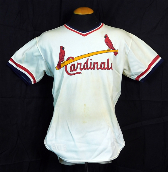 1980-83 Barry Sayler St. Petersburg Cardinals Minor League Game-Used Jersey