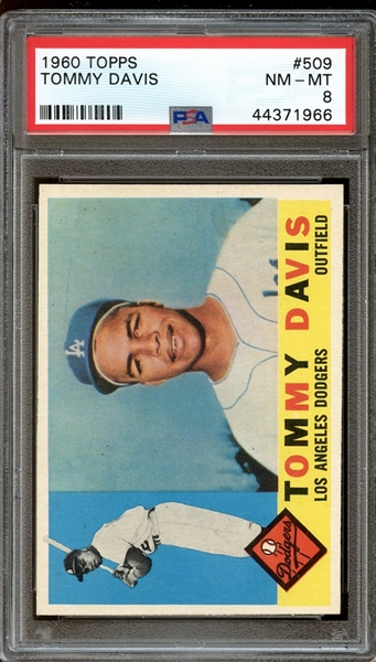 1960 Topps #509 Tommy Davis PSA 8 NM-MT