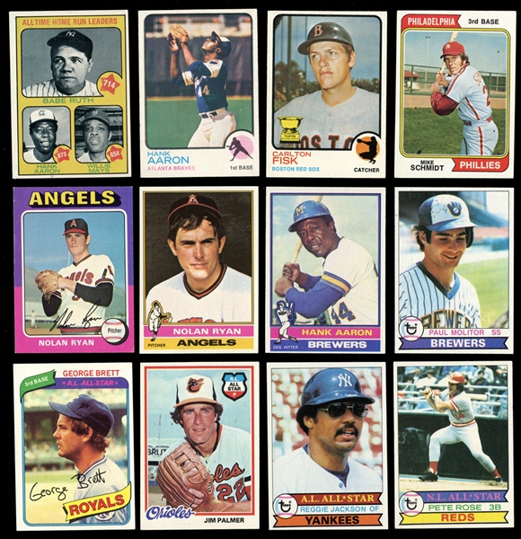 1973-1981 Topps Baseball Star and HOF Group of Over (130) 