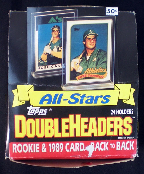 1989 Topps Doubleheaders Unopened Wax Box