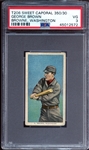 1909-11 T206 Sweet Caporal 350/30 George Brown Browne, Washington PSA 3 VG