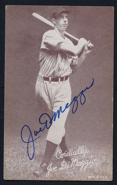 1939-46 Salutation Exhibits Joe DiMaggio Autographed JSA 