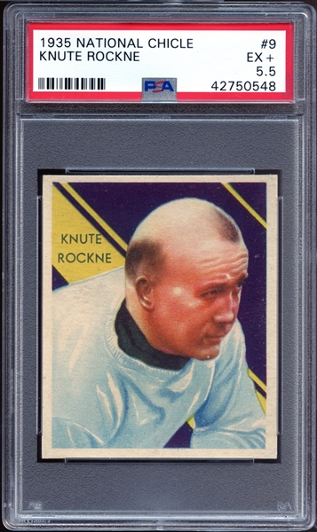 1935 National Chicle #9 Knute Rockne PSA 5.5 EX+