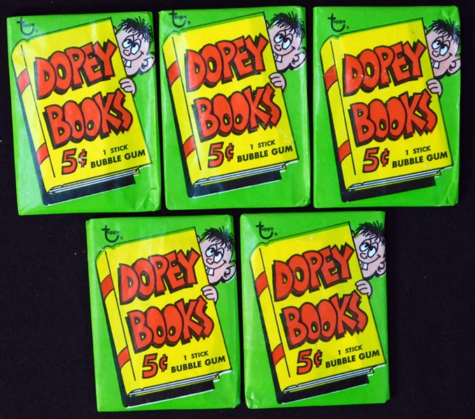 1967 Topps Dopey Books Unopened Wax Pack Group of (5)