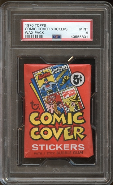 1970 Topps Comic Cover Stickers Unopened Wax Pack PSA 9 MINT