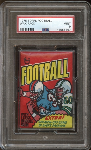 1975 Topps Football Unopened Wax Pack PSA 9 MINT