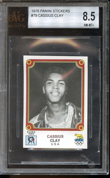 1976 Panini Stickers #79 Cassius Clay BVG 8.5 NM/MT+