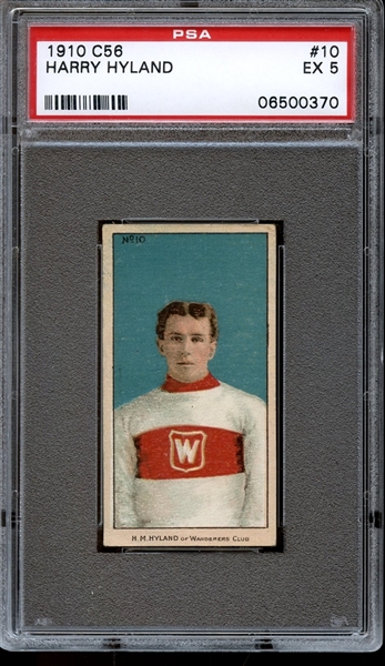 1910 Hockey C56 #10 Harry Hyland PSA 5 EX