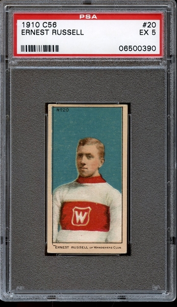 1910 Hockey C56 #20 Ernest Russell PSA 5 EX 