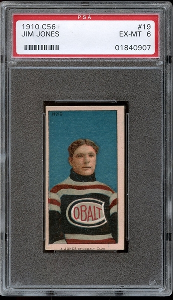 1910 Hockey C56 #19 Jim Jones PSA 6 EX/MT