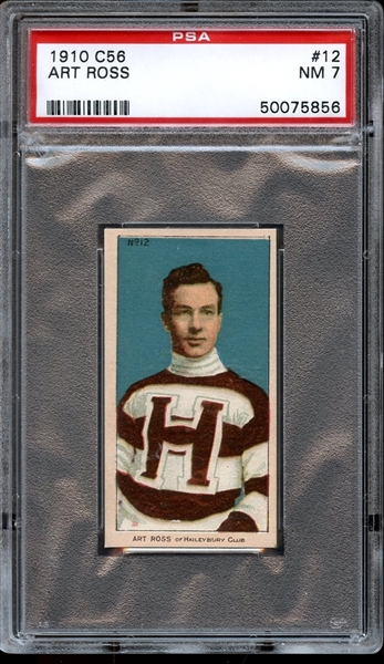 1910 Hockey C56 #12 Art Ross PSA 7 NM