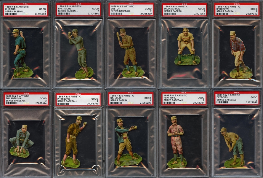 1888 R&S Artistic Series Complete Set of (10) All PSA Graded