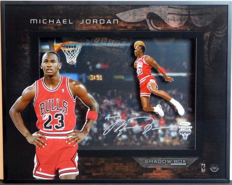 Michael Jordan Autographed "88 Slam Dunk" 16x20 Shadow Box UDA