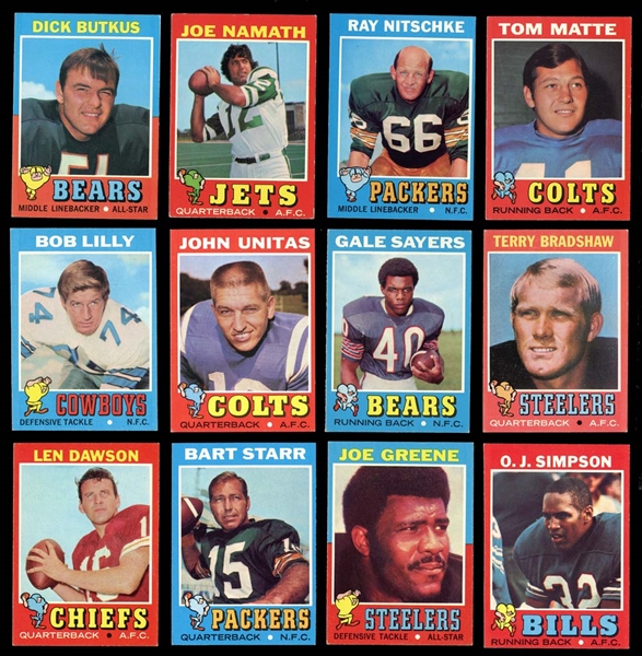 1971 Topps Football Complete Set with Poster Insert Set