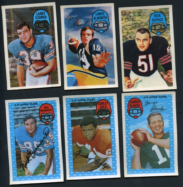 1970-1971 Kelloggs Football Group of (26) 3/D Cards