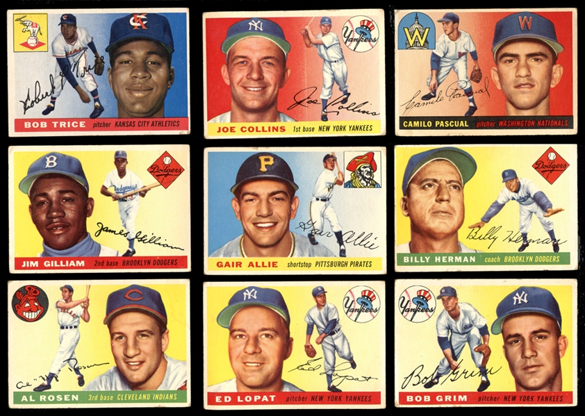 1952-1957 Topps Baseball Shoebox Collection of (124)