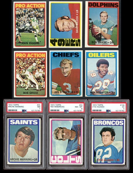 1972 Topps Football Group of Approximately (300) 