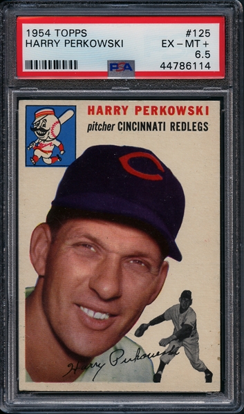 1954 Topps #125 Harry Perkowski PSA 6.5 EX-MT+