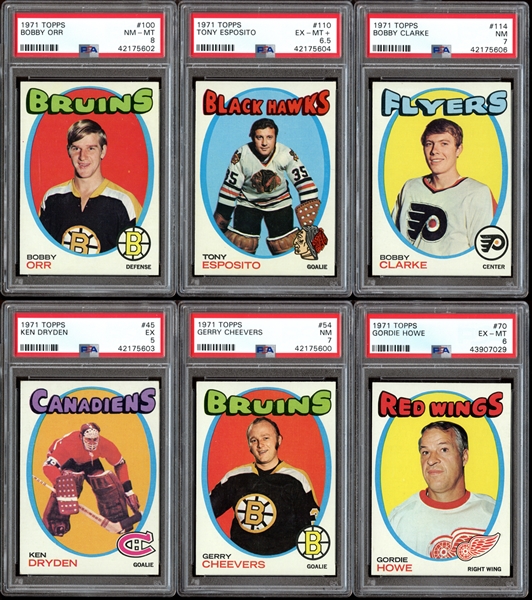 1971 Topps Hockey Partial Set (109/132) with PSA Graded Plus Many Extras