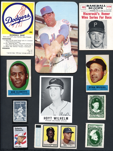 1961-1989 Esoteric Group of Over (300) Baseball Stamps, Stickers and Other Items