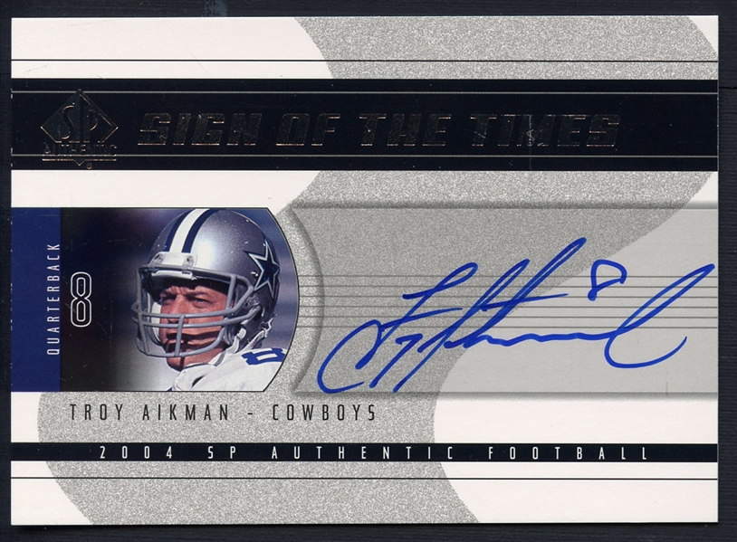2004 Signed Upper Deck Sign of the Times Troy Aikman
