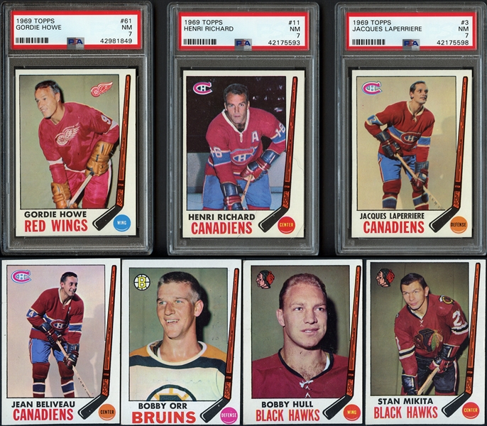1969 Topps Hockey Complete Set with Graded