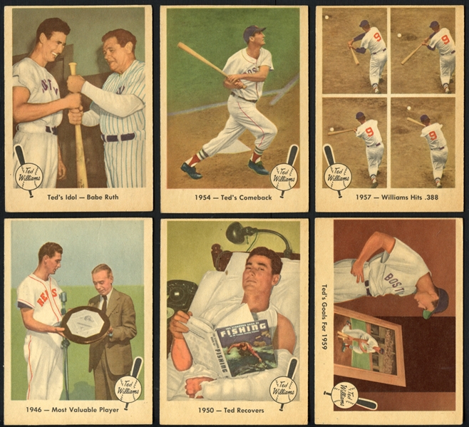 1959 Fleer Ted Williams Group of (28) All Different