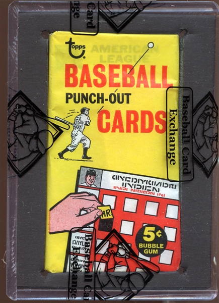 Extremely Rare 1967 Topps Punch Out Unopened Wax Pack BBCE