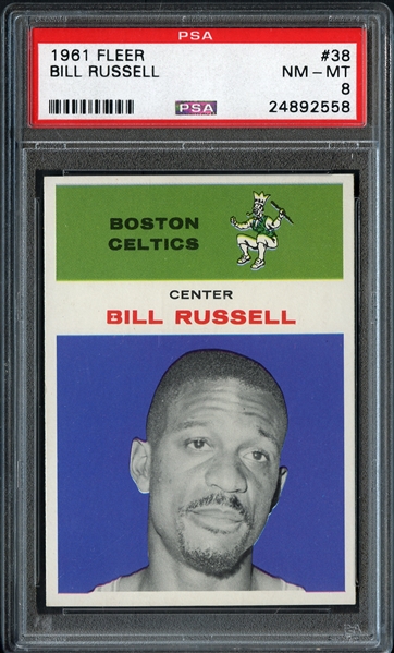 1961 Fleer #38 Bill Russell PSA 8 NM/MT