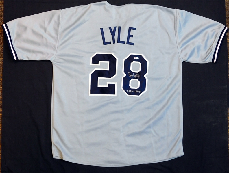 Sparky Lyle Signed New York Yankees Jersey PSA/DNA