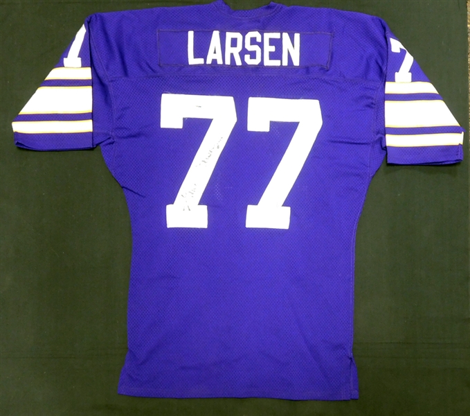 Gary Larsen Signed Minnesota Vikings Jersey PSA/DNA