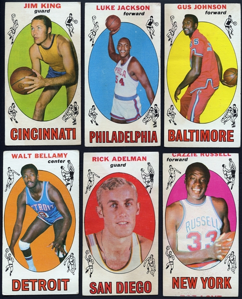 1969 Topps Basketball Group of 57 with Some Duplication