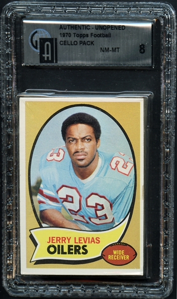 1970 Topps Football Cello Pack AUTHENTIC GAI 8 NM/MT