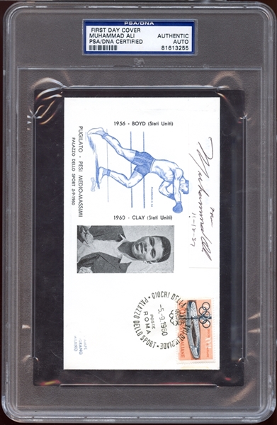 Muhammad Ali Cut Signature on First Day Cover PSA/DNA