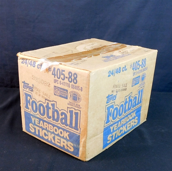 1988 Topps Football Yearbook Stickers Full Unopened Wax Case