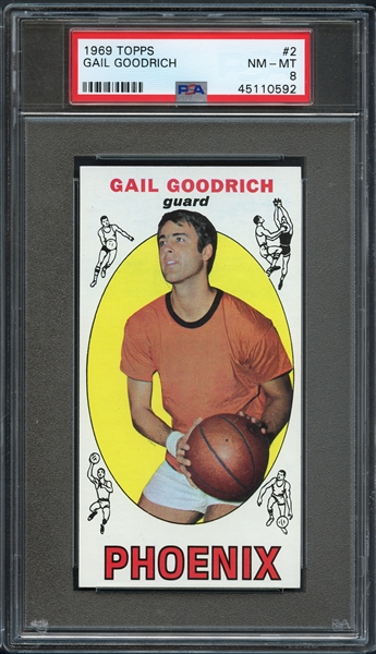 1969 Topps #2 Gail Goodrich PSA 8 NM-MT