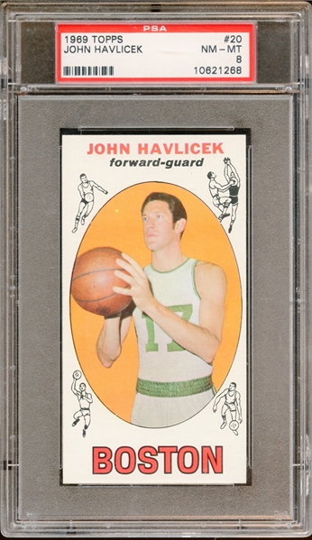 1969 Topps #20 John Havlicek PSA 8 NM-MT