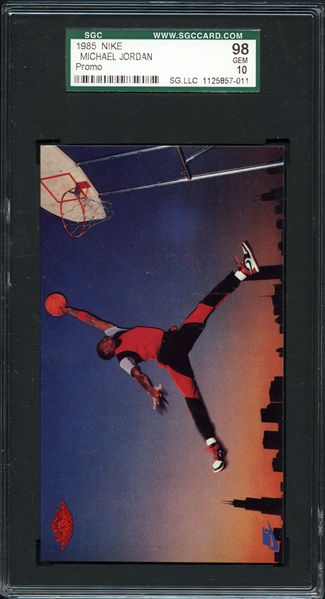 1985 Nike Michael Jordan Promo SGC 98 GEM MINT 10
