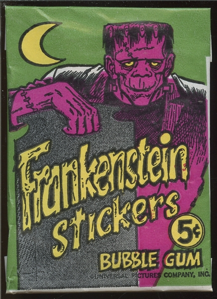 1966 Topps Frankenstein Sticker Unopened Wax Pack