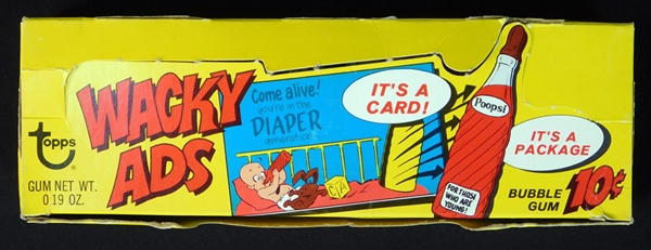 1969 Topps Wacky Ads PARTIAL Wax Box (19 sealed packs) 10 cent packs