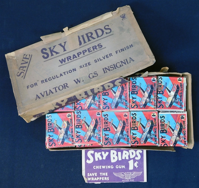 Astonishing 1933 R136 National Chicle Sky Birds Original Unopened Wax Box with (87) Unopened Packs