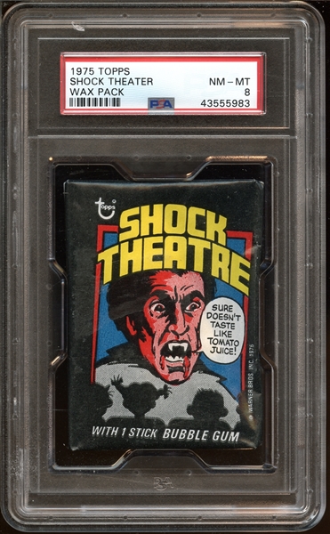 1975 Topps Shock Theatre Unopened Wax Pack PSA 8 NM/MT