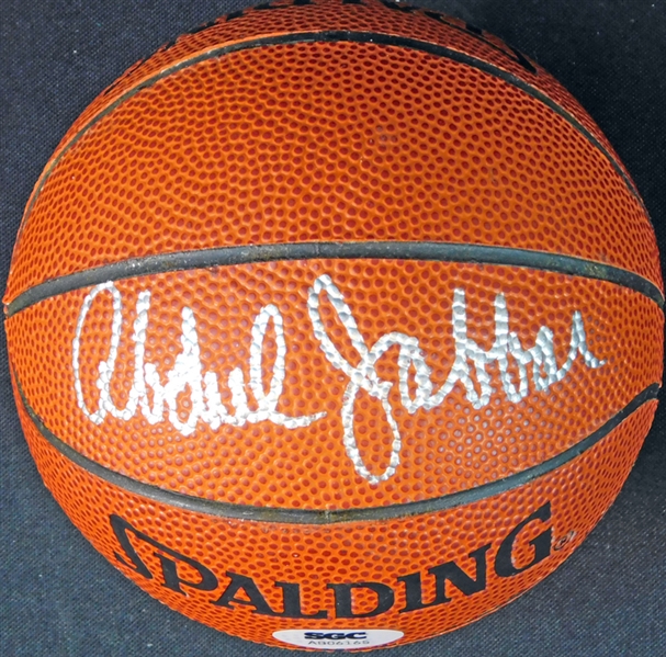 Kareem Abdul-Jabbar Signed Mini Basketball SGC