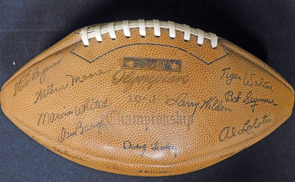 1945 Washington Redskins Team-Signed Football with (40) Signatures Featuring (2) Sammy Baugh JSA